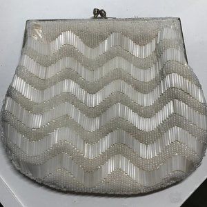 Vintage Beaded Bridal Clutch Purse